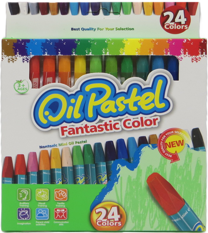 Олівці кольорові пастель 24 кольори