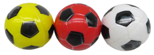 Игрушка мяч -попрыгун 6см (каучуковый), 3цв.