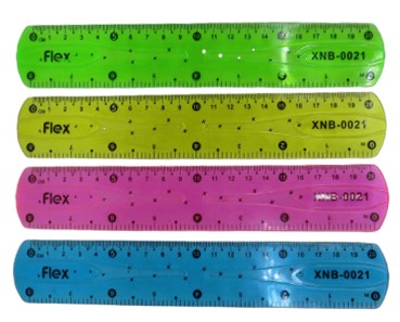 Лінійка-неломайка 20см Flex  кольорова