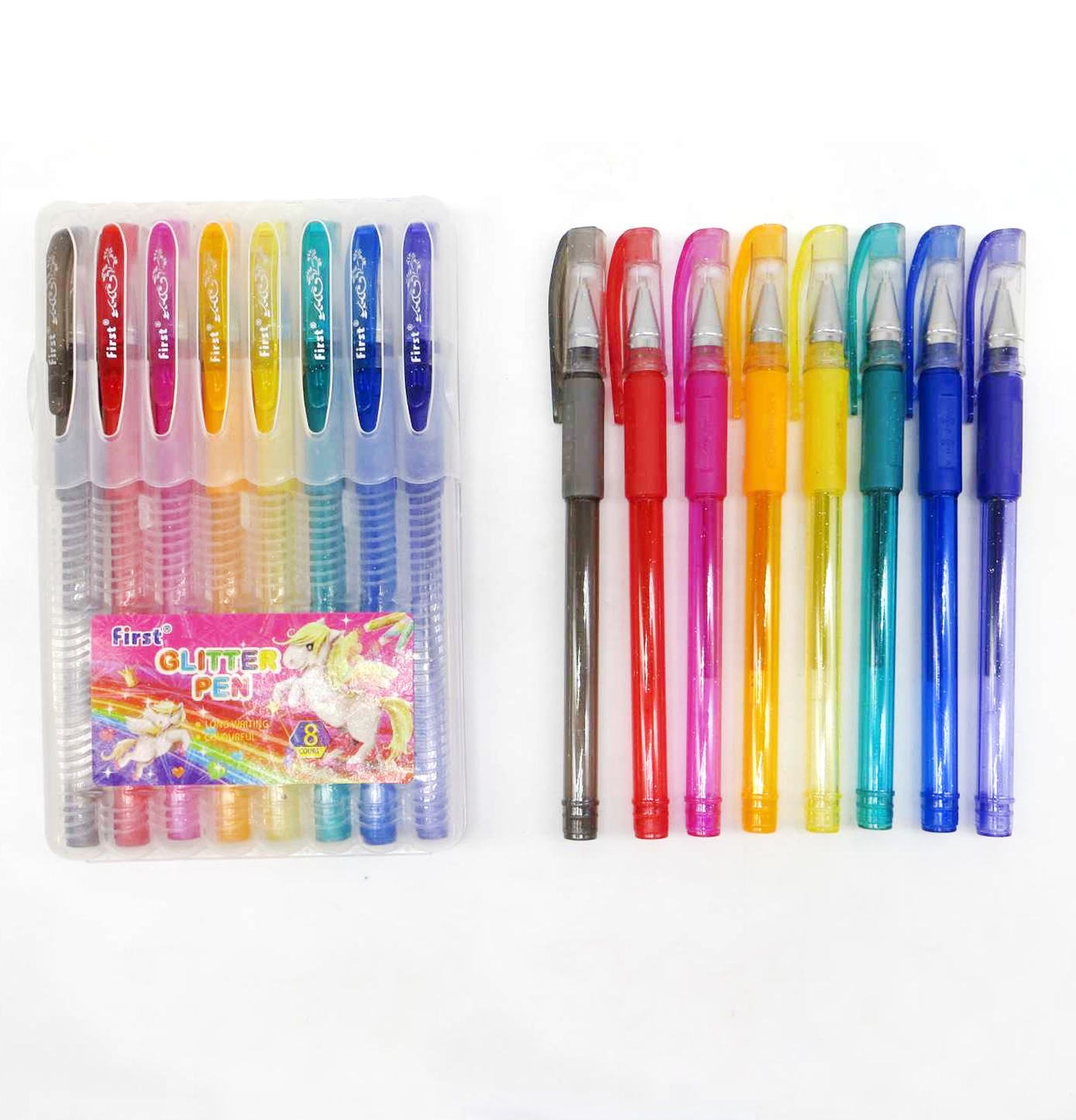 Набір ручок гелевих 8 кольорів з блиском та запахом
