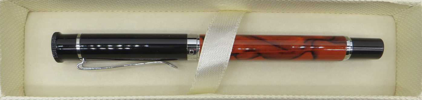 Набор подарочный Sonata 1 ручка роллер_мрамор коричневый в коробке