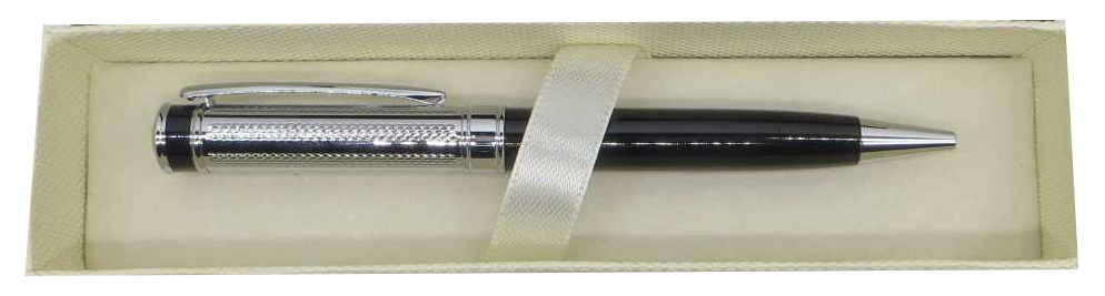 Набор подарочный Sonata 1 ручка шариковая_серебрянная с чёрным в коробке