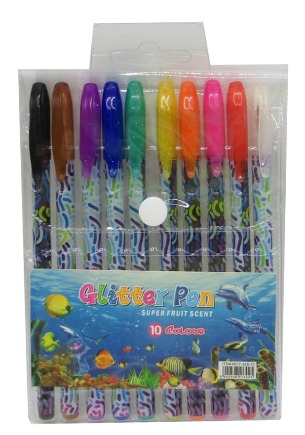 Набір ручок гелевих 10 кольорів 
