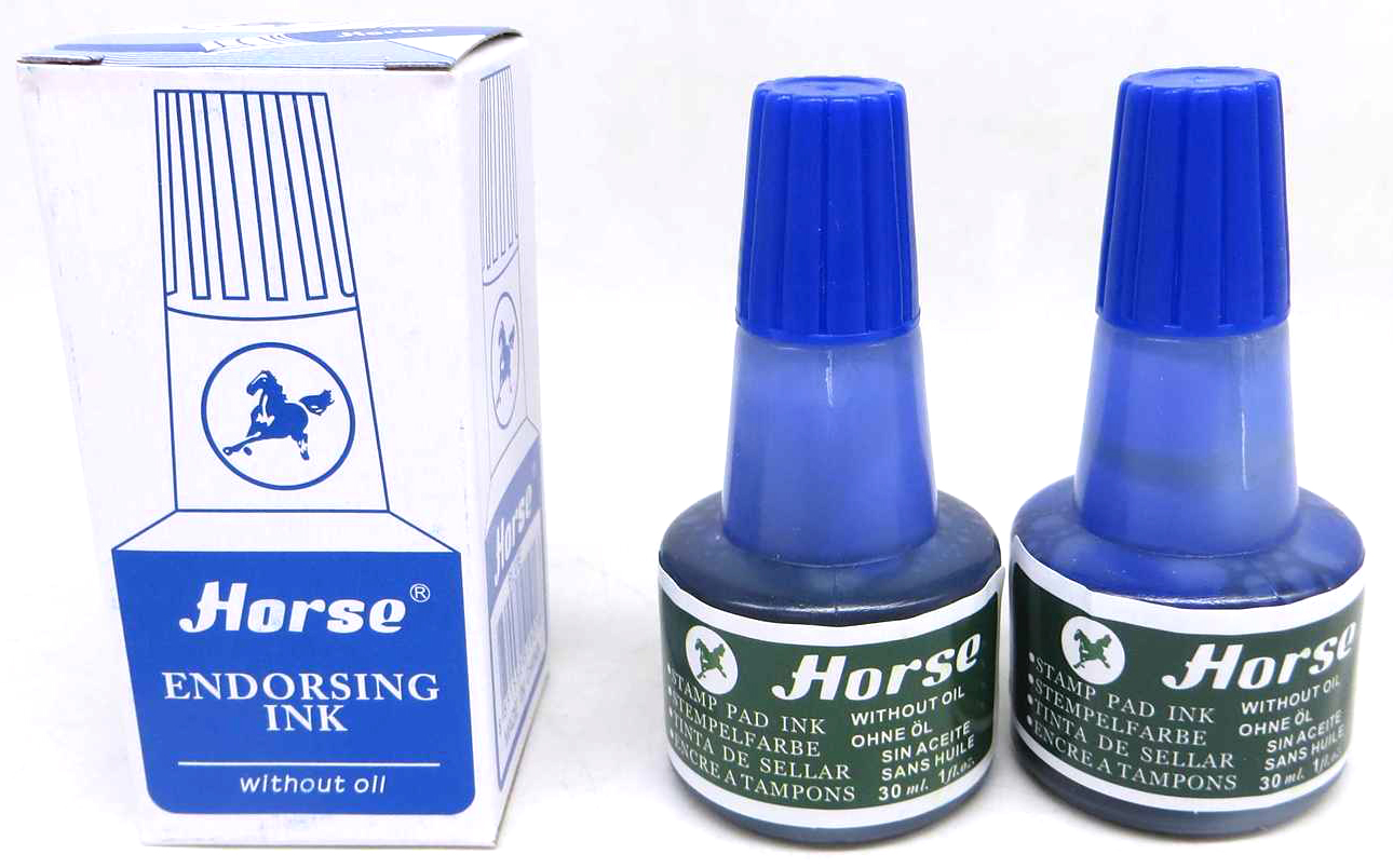 Штемпельная краскa Horse синяя 30мл