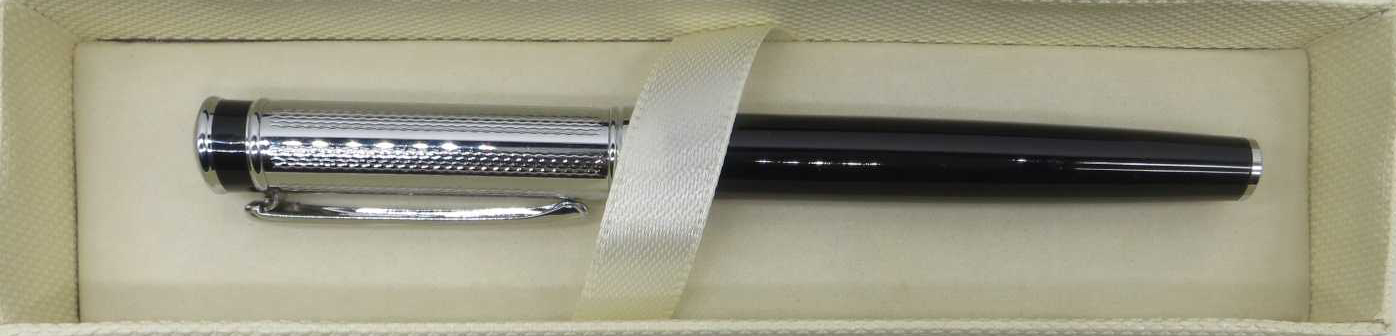 Набір подарунковий Sonata 1 ручка ролер_срібна з чорним у коробці